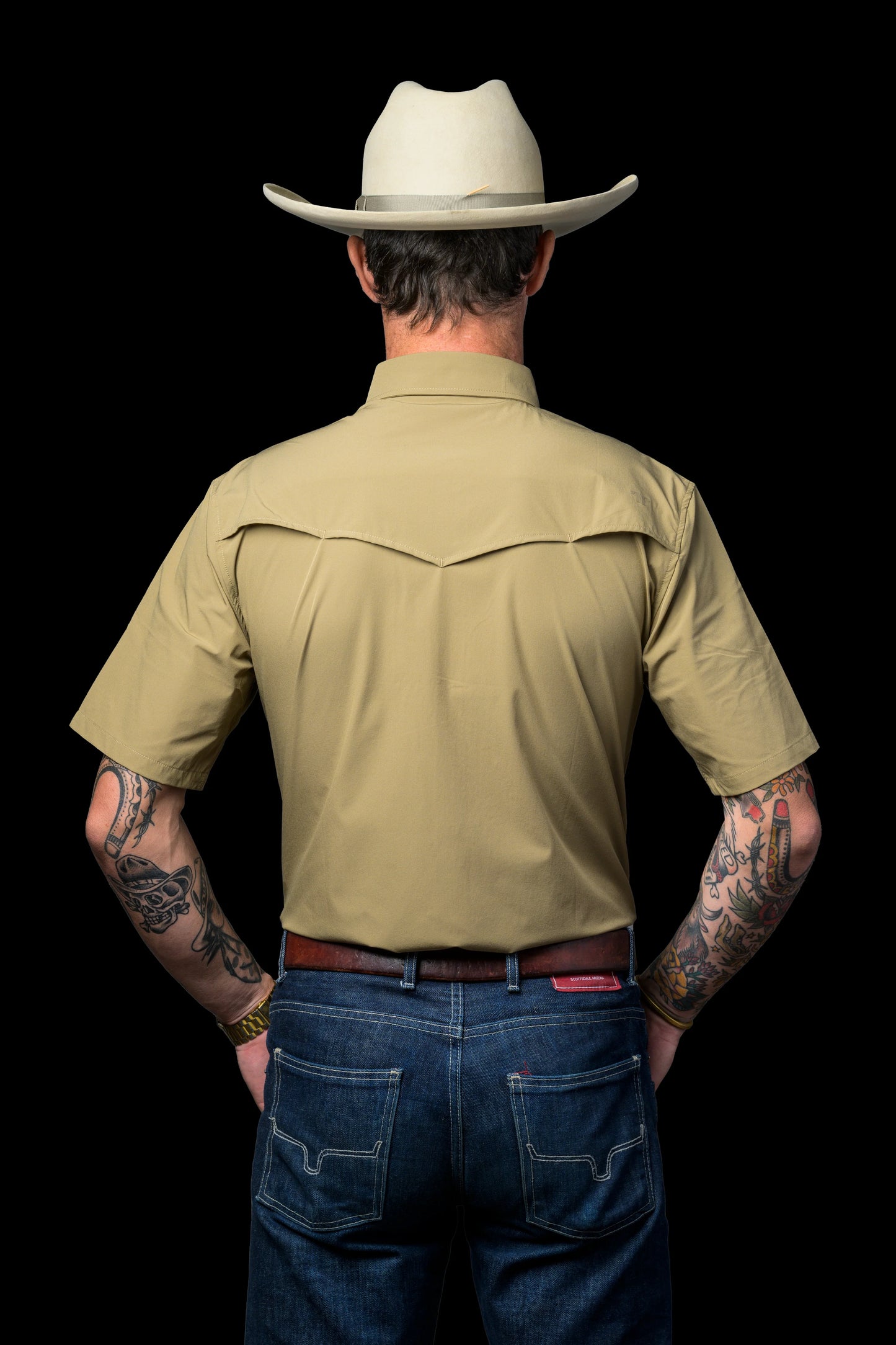 Core Men's Khaki Short Sleeve Snap Shirt