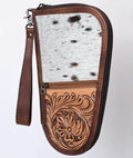 Gun Case Hair on Hand Tooled Genuine Leather Western Gun Case