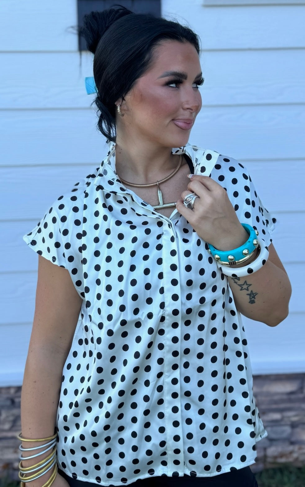 The Mac Polka Dot Top