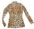 Midnight Leopard Mock Neck Mesh