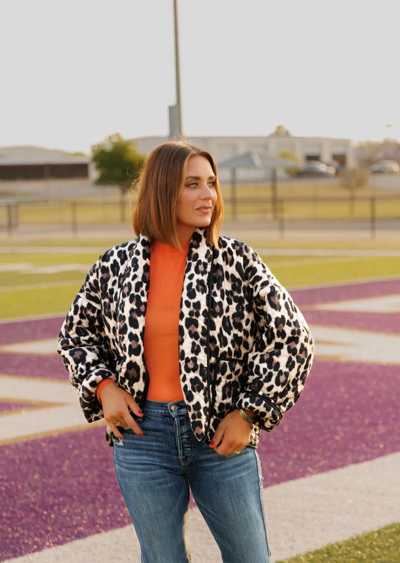 Cheetah Puffer Vest