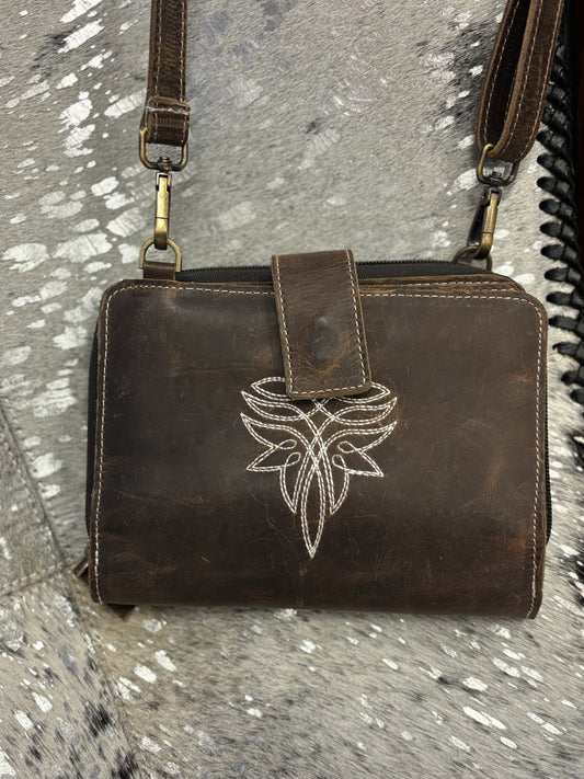 Boot Stitch Crossbody with Mirror