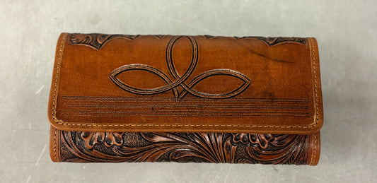 Boot Stitch Leather Women Clutch