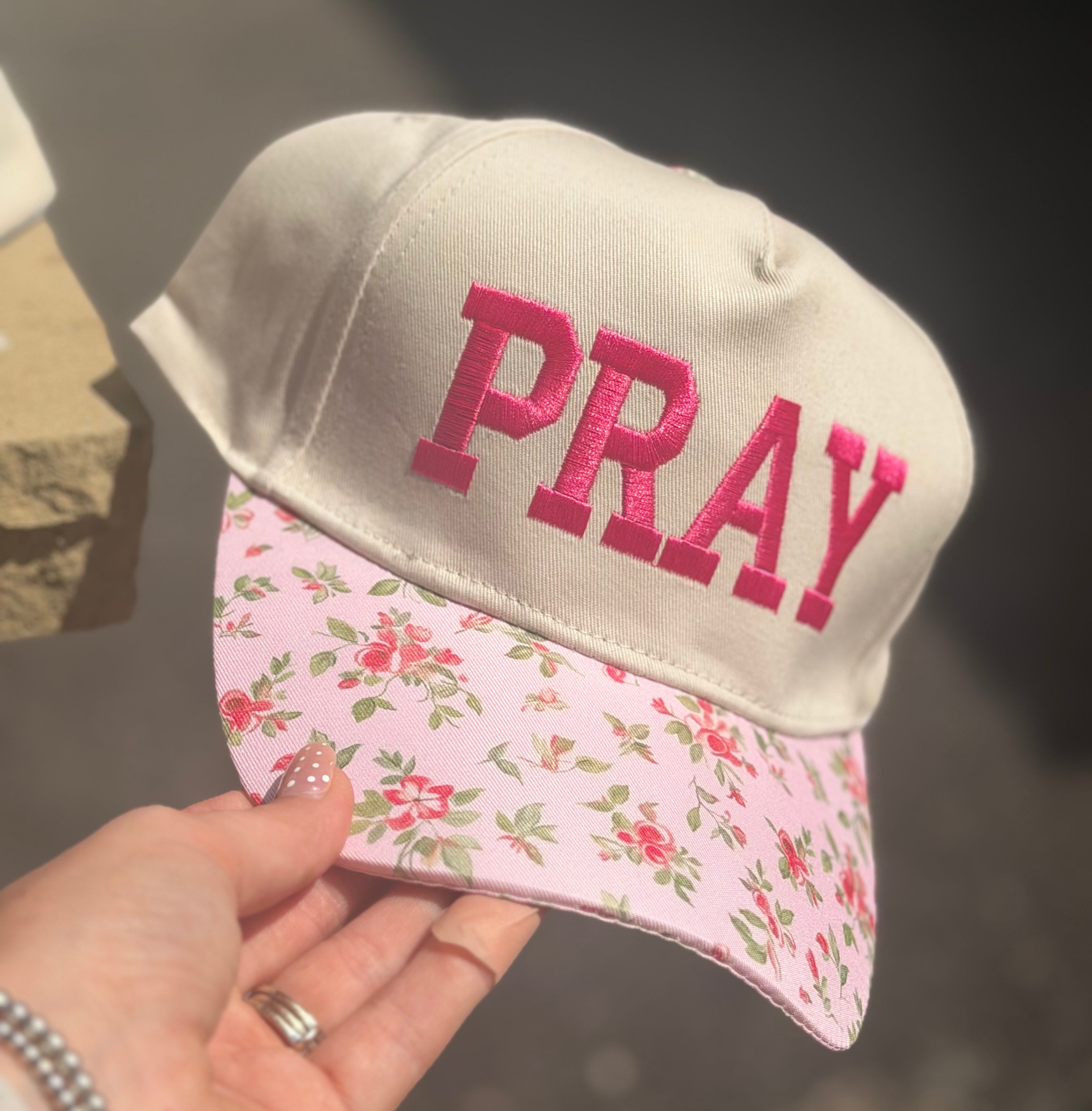 Pray Floral Trucker Hat