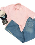 Pink Prairie Stripe Pullover