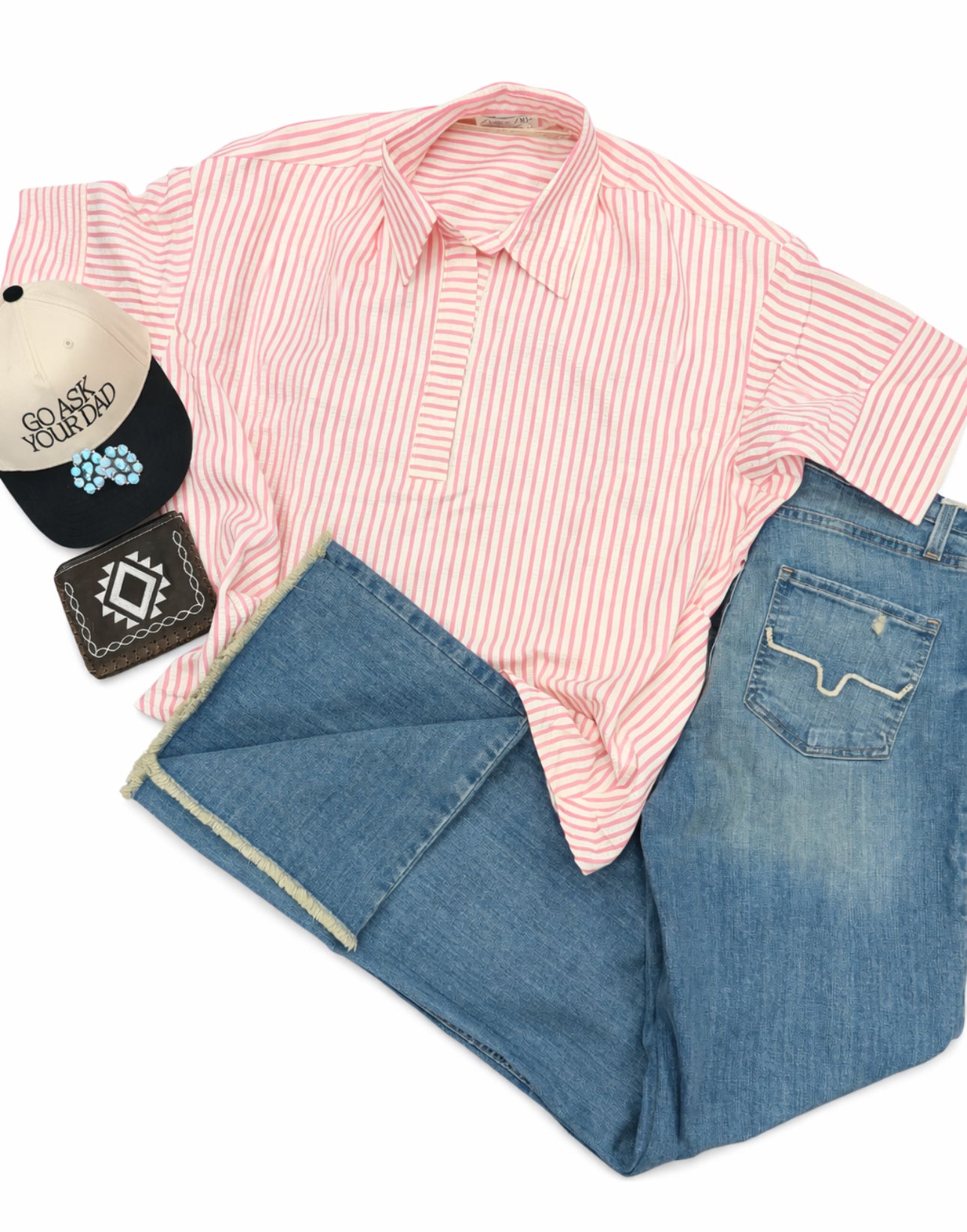 Pink Prairie Stripe Pullover