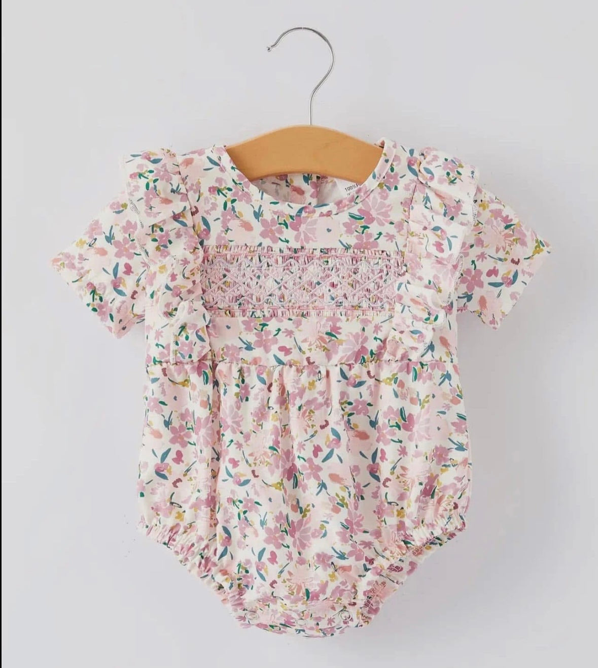 Baby Floral Smocked Romper