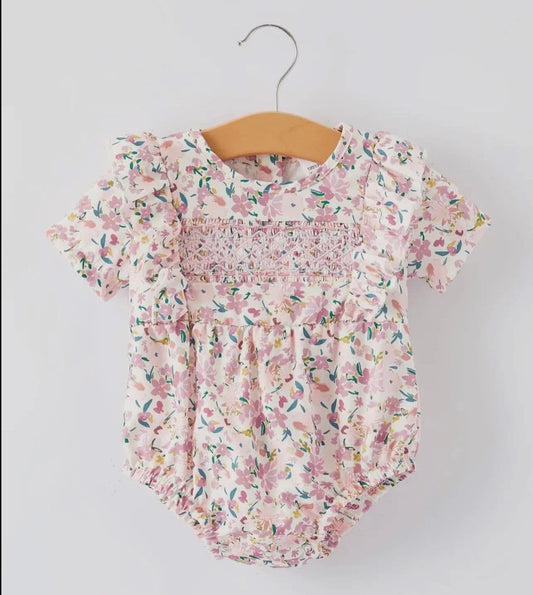 Baby Floral Smocked Romper
