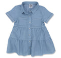 Light Denim Pearl Snap Dress