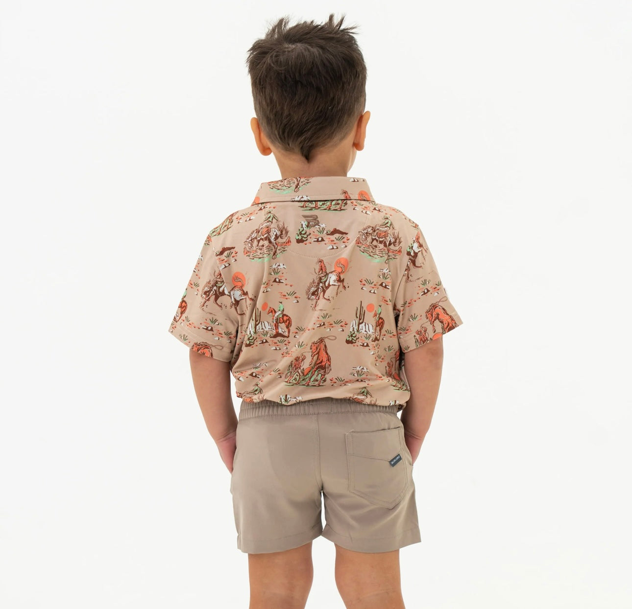 Youth Polo - Cowboy Up - Khaki