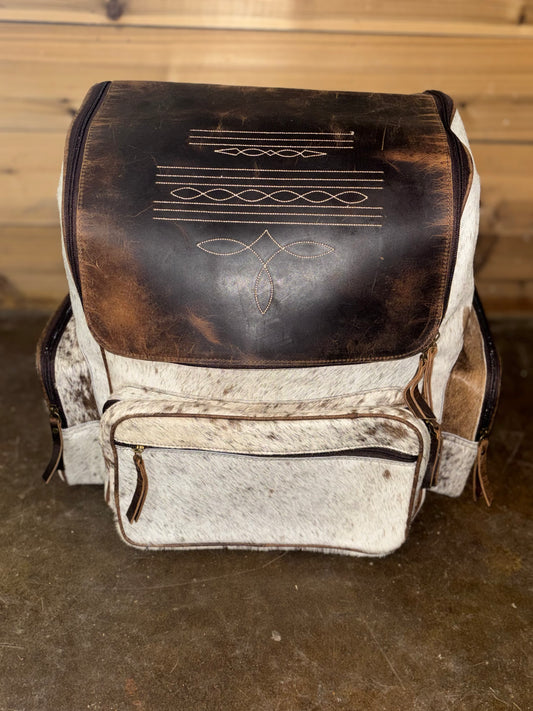 Boot Stitch Cowhide Backpack