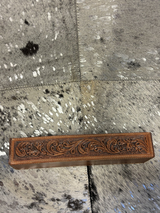 Tooled Leather Ring Display