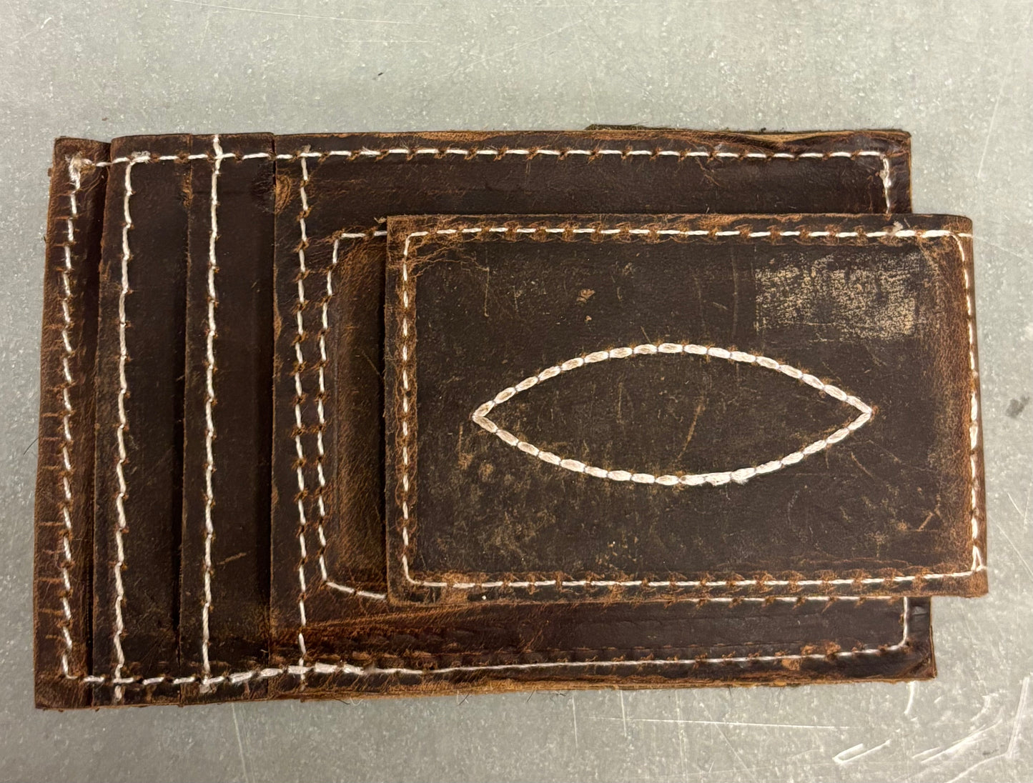 Boot Stitch Card Organizer Money Clip