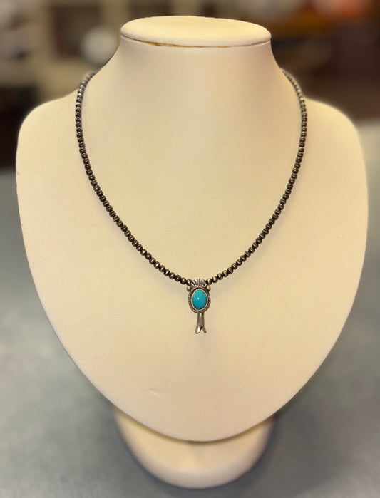 Authentic Navajo Pearls Necklace with Pendant