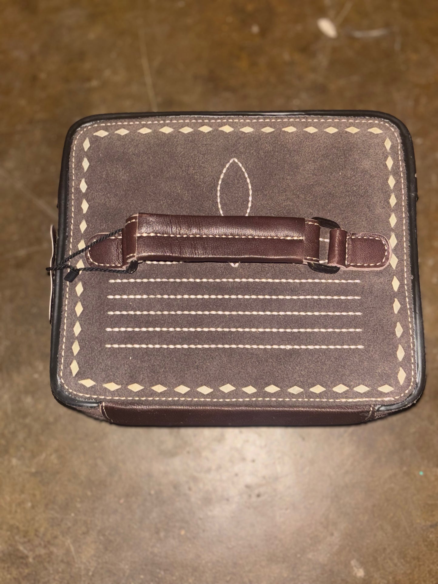 Brown Boot Stitch Jewelry Box