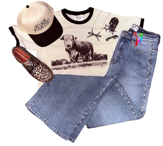 The Horned Bull Ringer Tee 