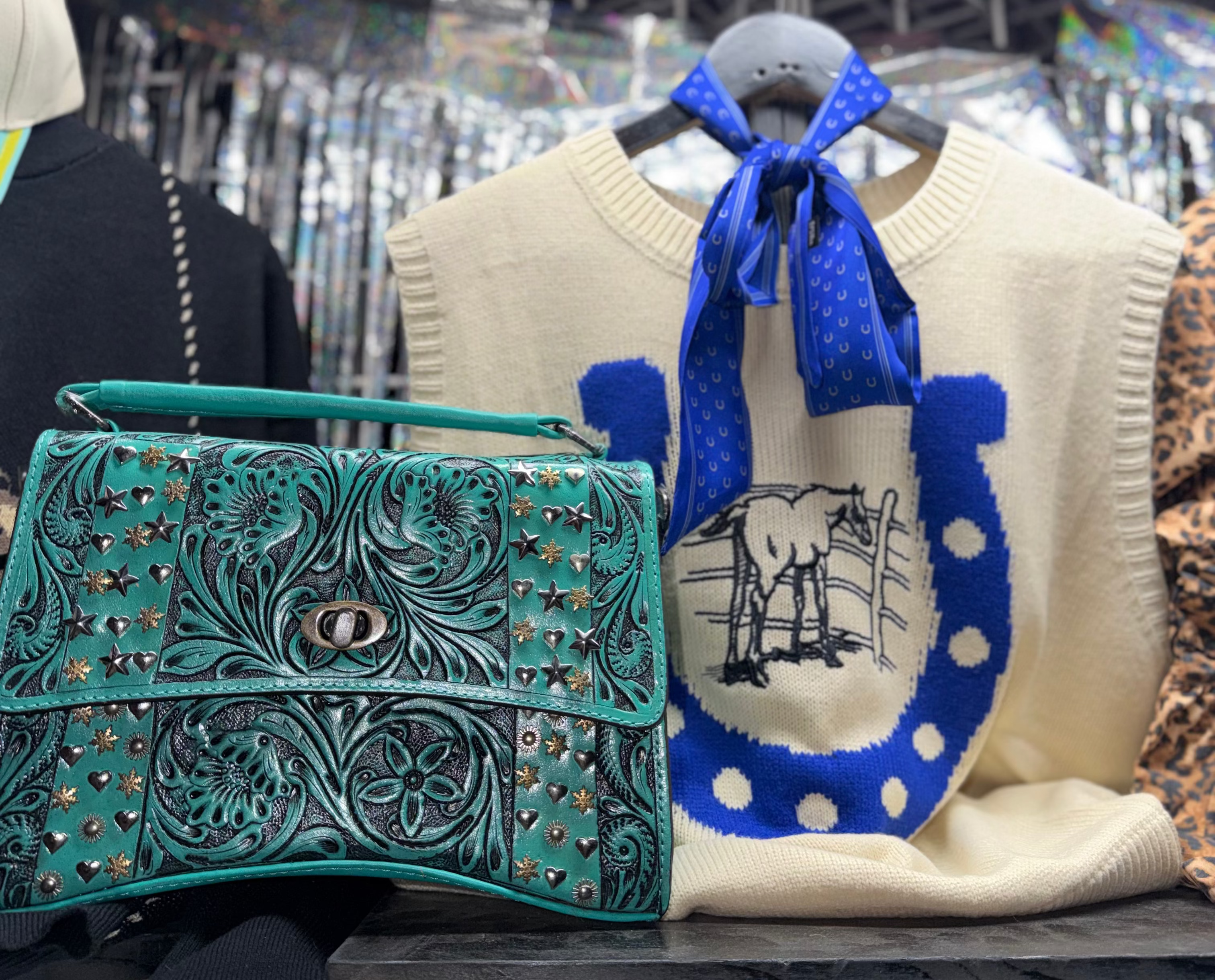 Turquoise Icon Tote Bag