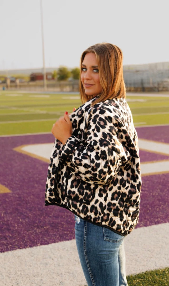 Cheetah Puffer Vest