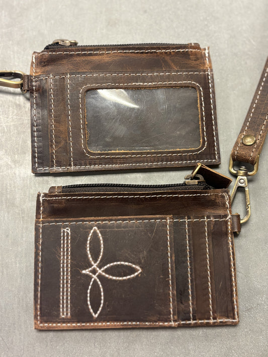 Boot Stitch Card Organizer Wristlet