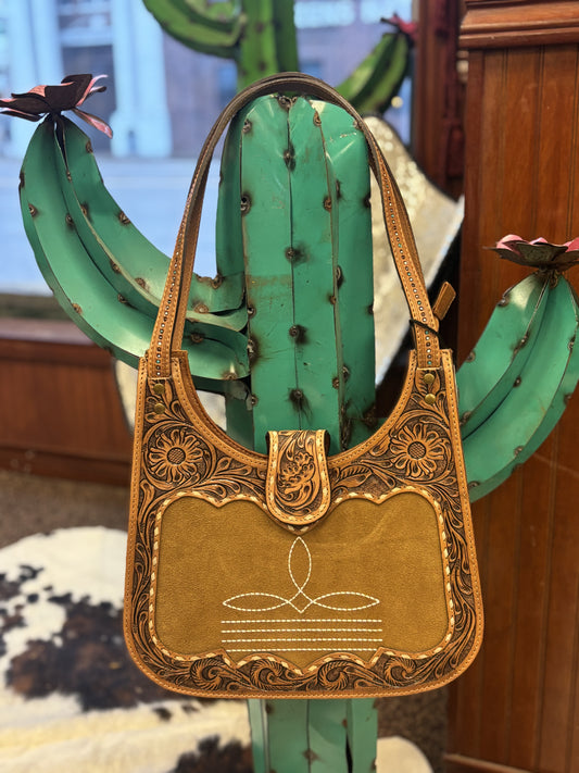 Boot Stitch Leather Purse