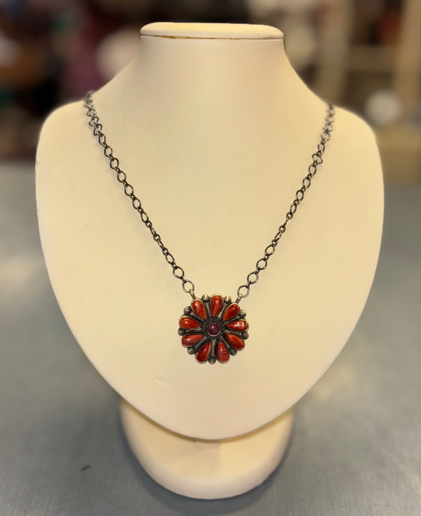 Authentic Orange Spiney Necklace