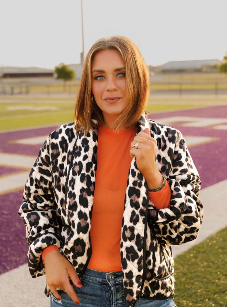 Cheetah Puffer Vest