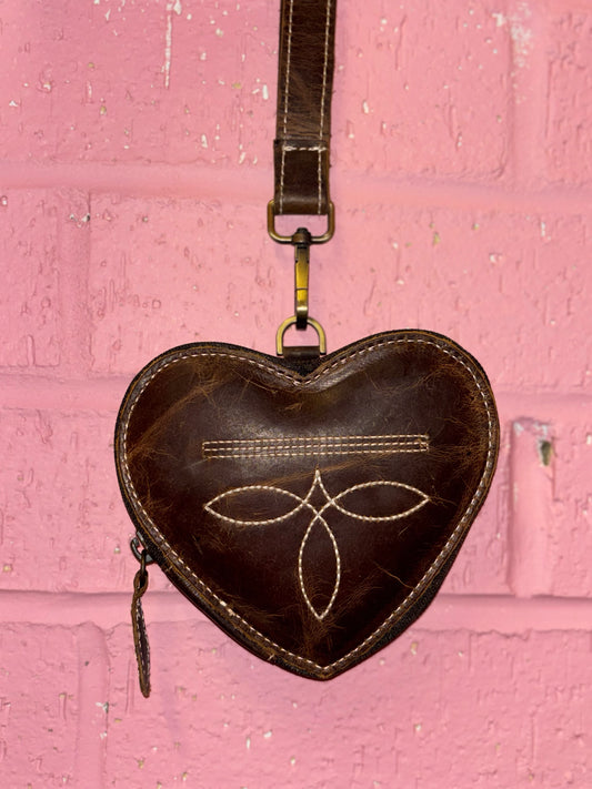 Heart Boot Stitch Wristlet