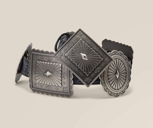 Oval and Rectangle Concho Belt