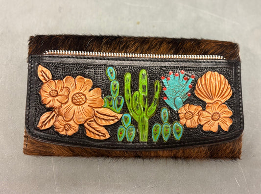 Cowhide Cactus Wallet