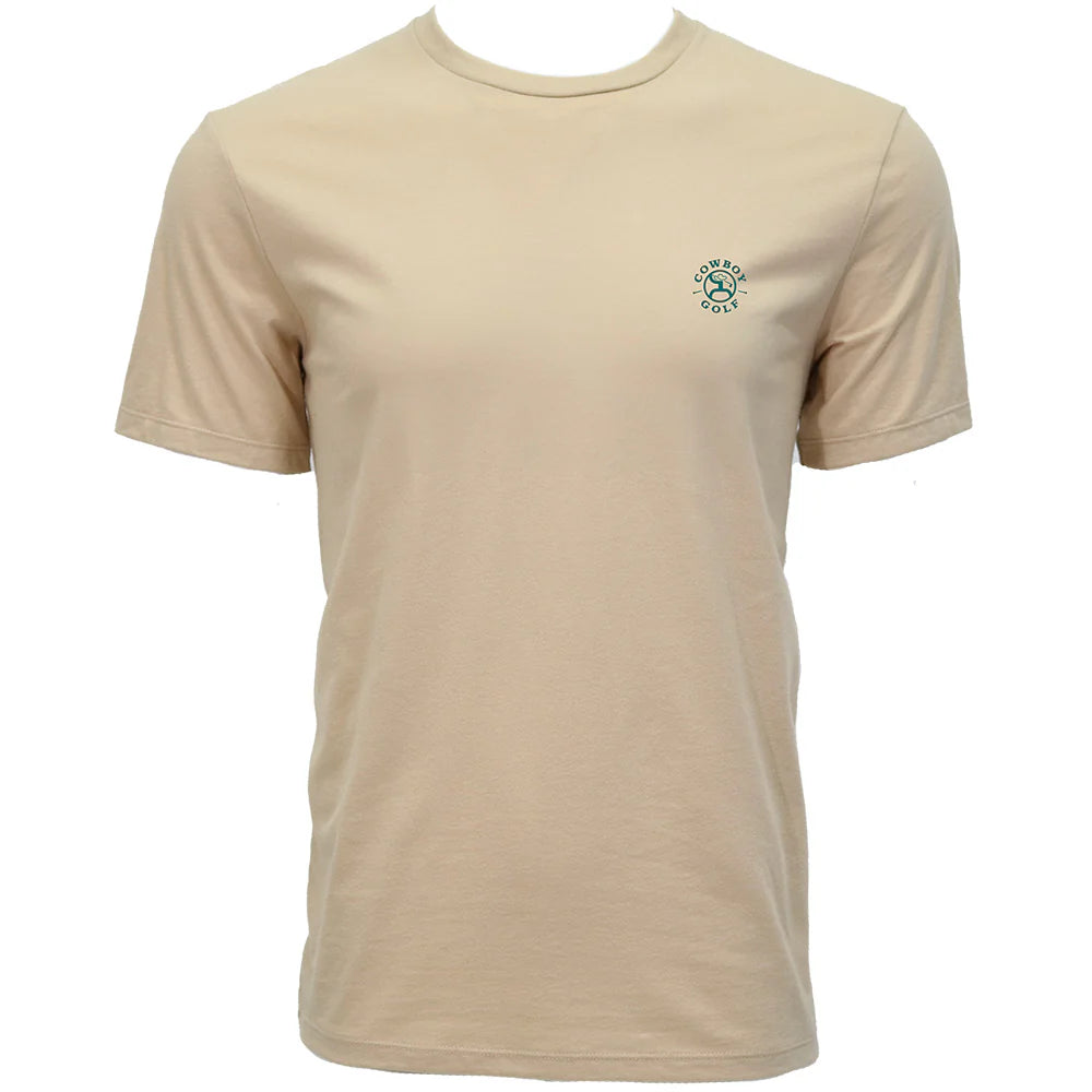 HOOEY "Western Swing" Tan Cowboy Golf T-shirt