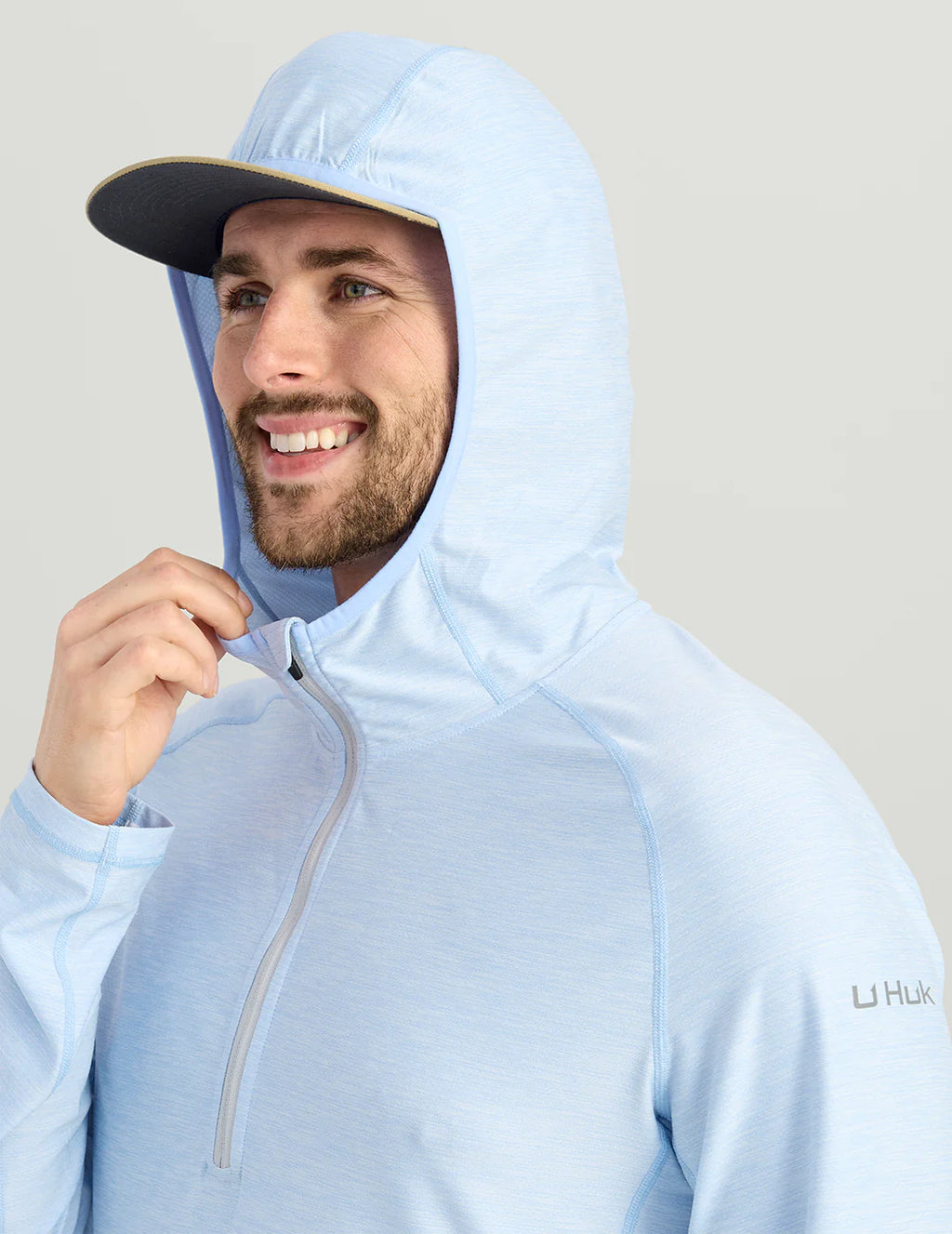 ATOLL LONG SLEEVE HALF ZIP HOODIE