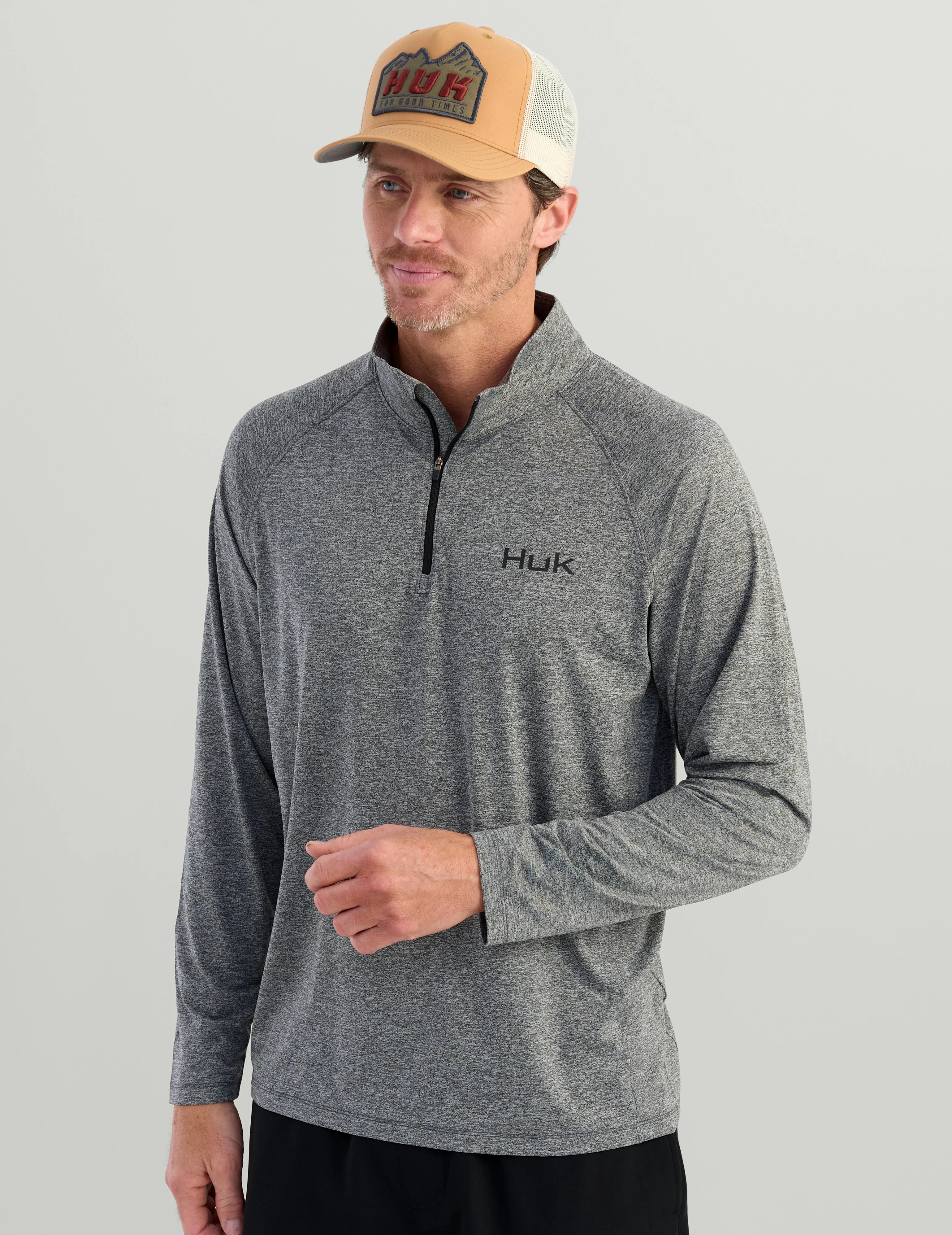 AIRWEIGHT HEATHER 1/4 ZIP JACKET