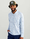 AIRWEIGHT SKY CAMO PRINTED 1/4 ZIP JACKET