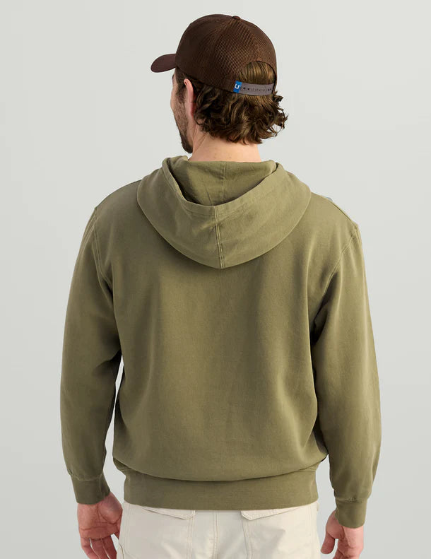 Huk Barb U Cotton Fleece Hoodie- Moss