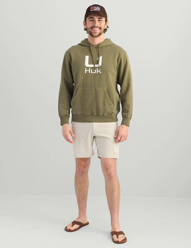 Huk Barb U Cotton Fleece Hoodie- Moss