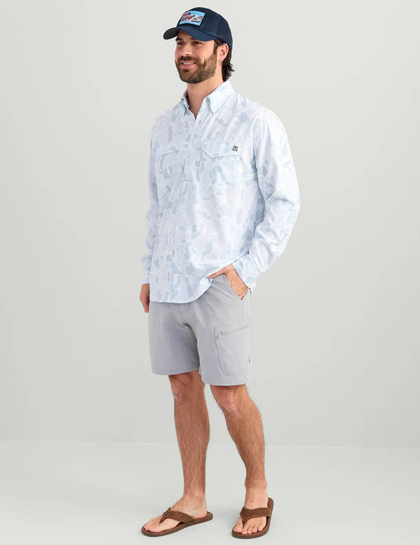 KC Print Tide Point Button Down- Sky
