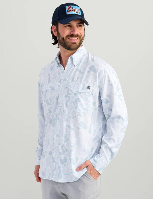 KC Print Tide Point Button Down- Sky