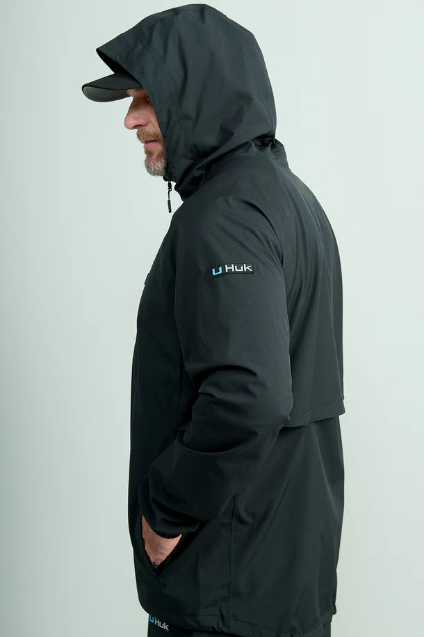 Huk Rover Rain Jacket- Black
