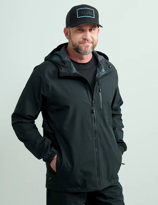 Huk Rover Rain Jacket- Black