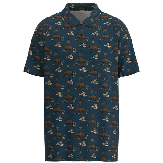 "The Weekender" Blue/Hooey Hog Pattern Polo