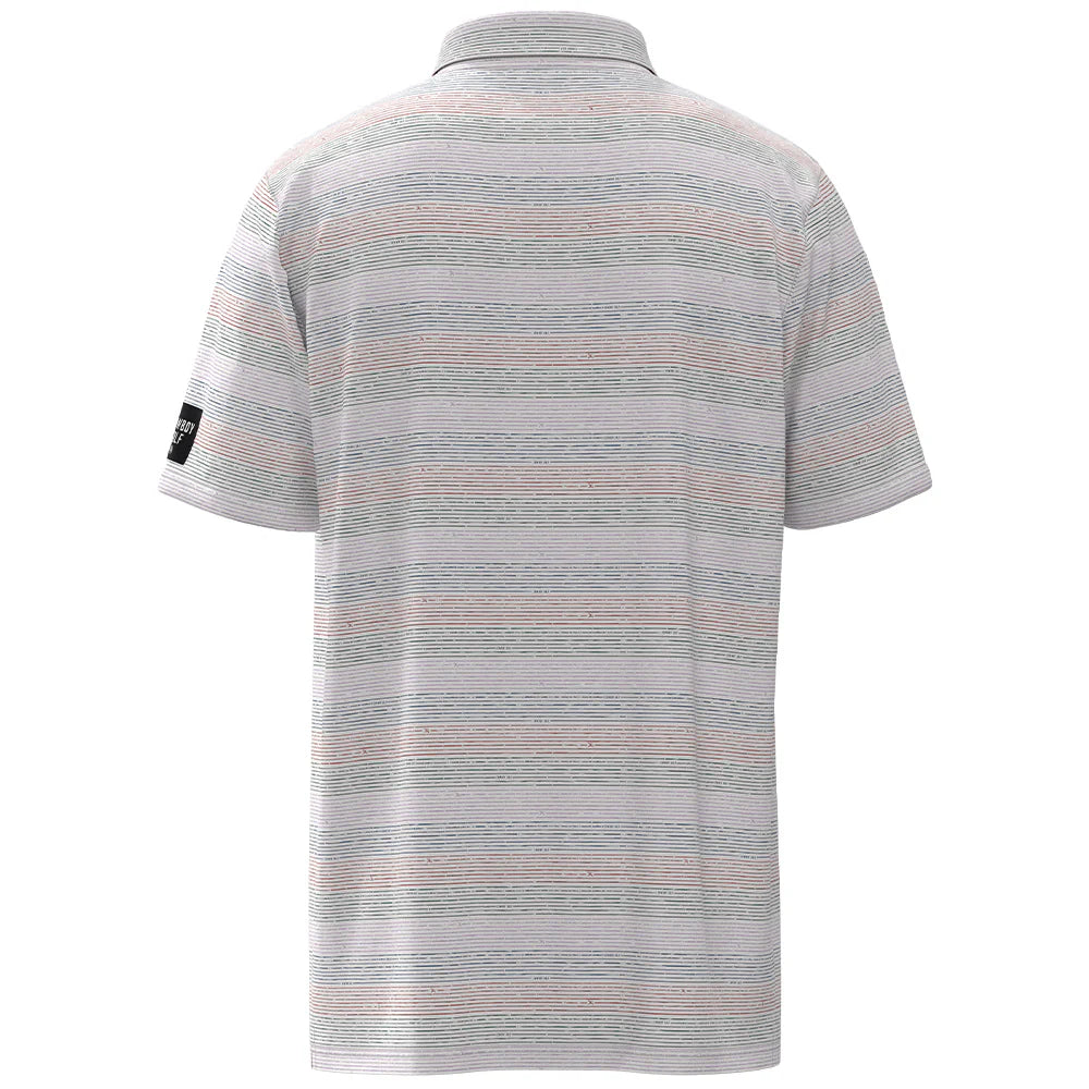 "Hot Shot" Multi Color Stripe Pattern Polo