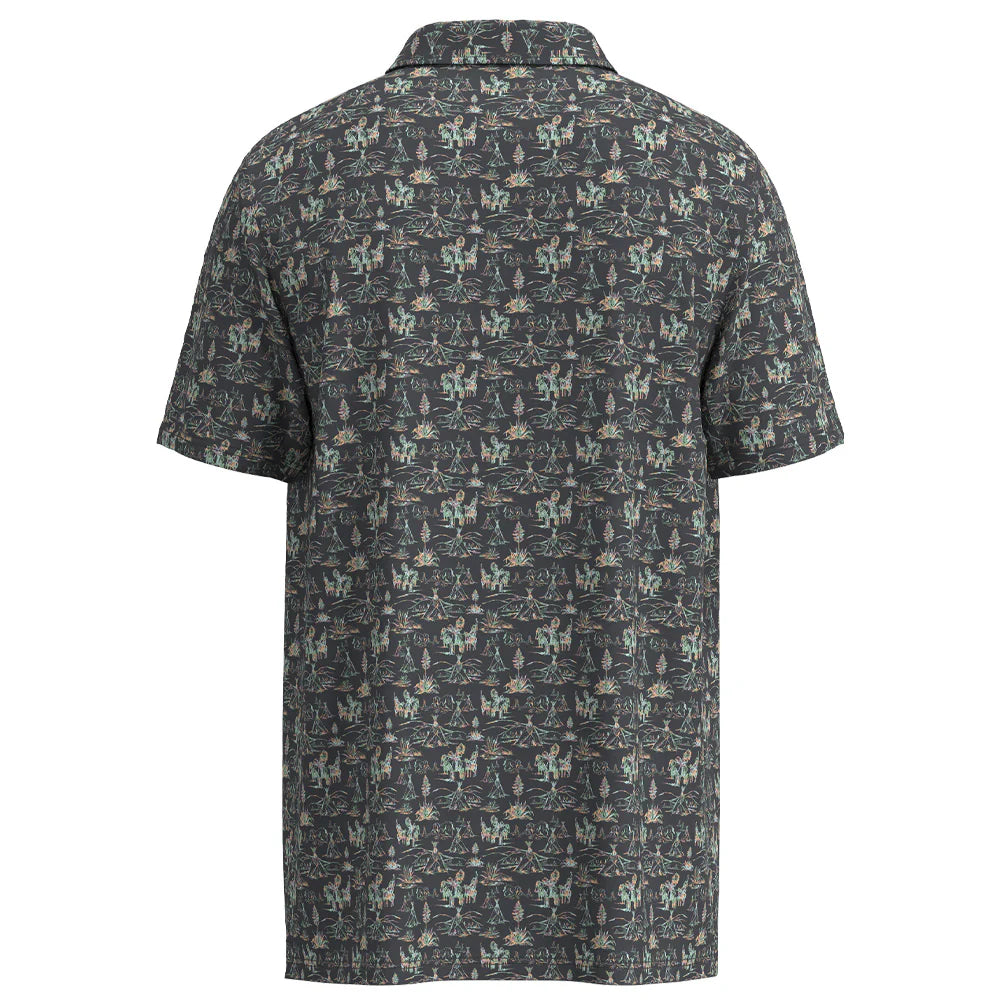 "The Weekender" Polo Charcoal w/Multi-Color Comanche Print