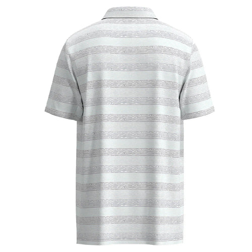 "The Weekender" Polo White w/ Blue Stripe Pattern