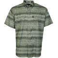 HOOEY "Sol" Short Sleeve Pearl Snap Shirt Fog Green w/Aztec