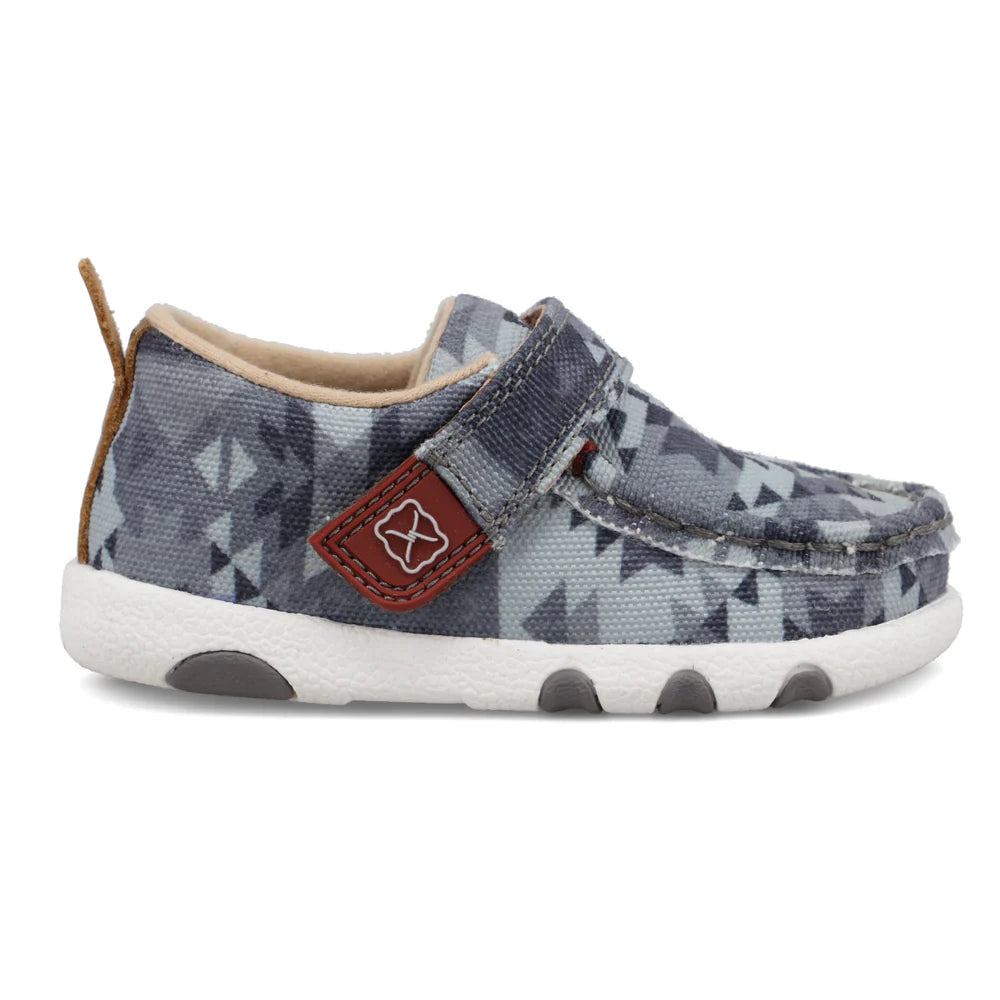 Twisted X Infant Hooey Driving Moc- Grey Aztec