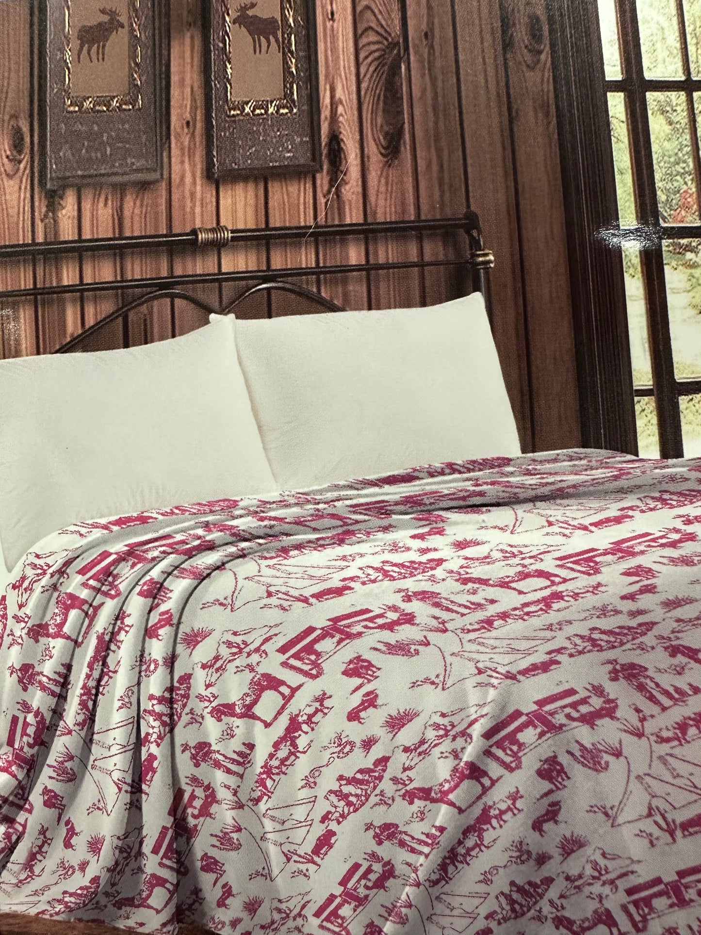 Pink Wild West Blanket - Queen Size