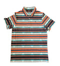 "Drive" Polo - Blue and Red Aztec