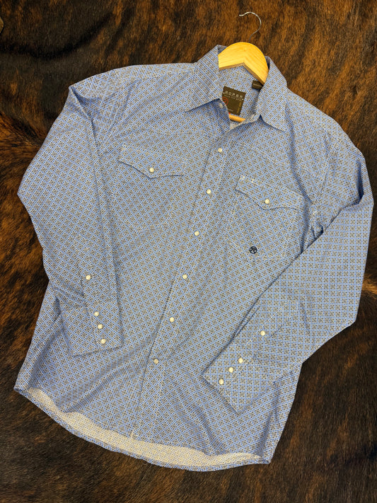 Roper Men’s Long Sleeve Snap Thistle Foulard Western Shirt
