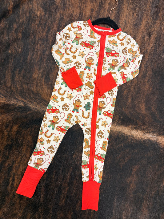 Cowboy Christmas Romper