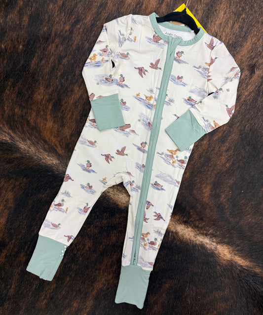 Migrating Mallards 2 Way Zipper Romper